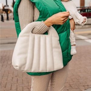 Fawn Design The Quilted Handbag in Winter White Matte